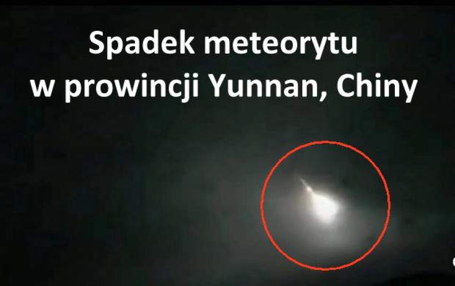 Spadek meteorytu w Chinach 1 czerwca 2018